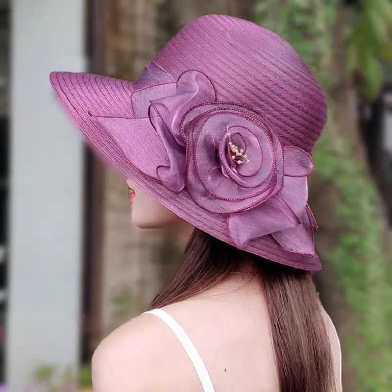 

Collapsible Fisherman Hat Large Brim Beach Hat Women's Casual Sun Hat Sun Block Hat