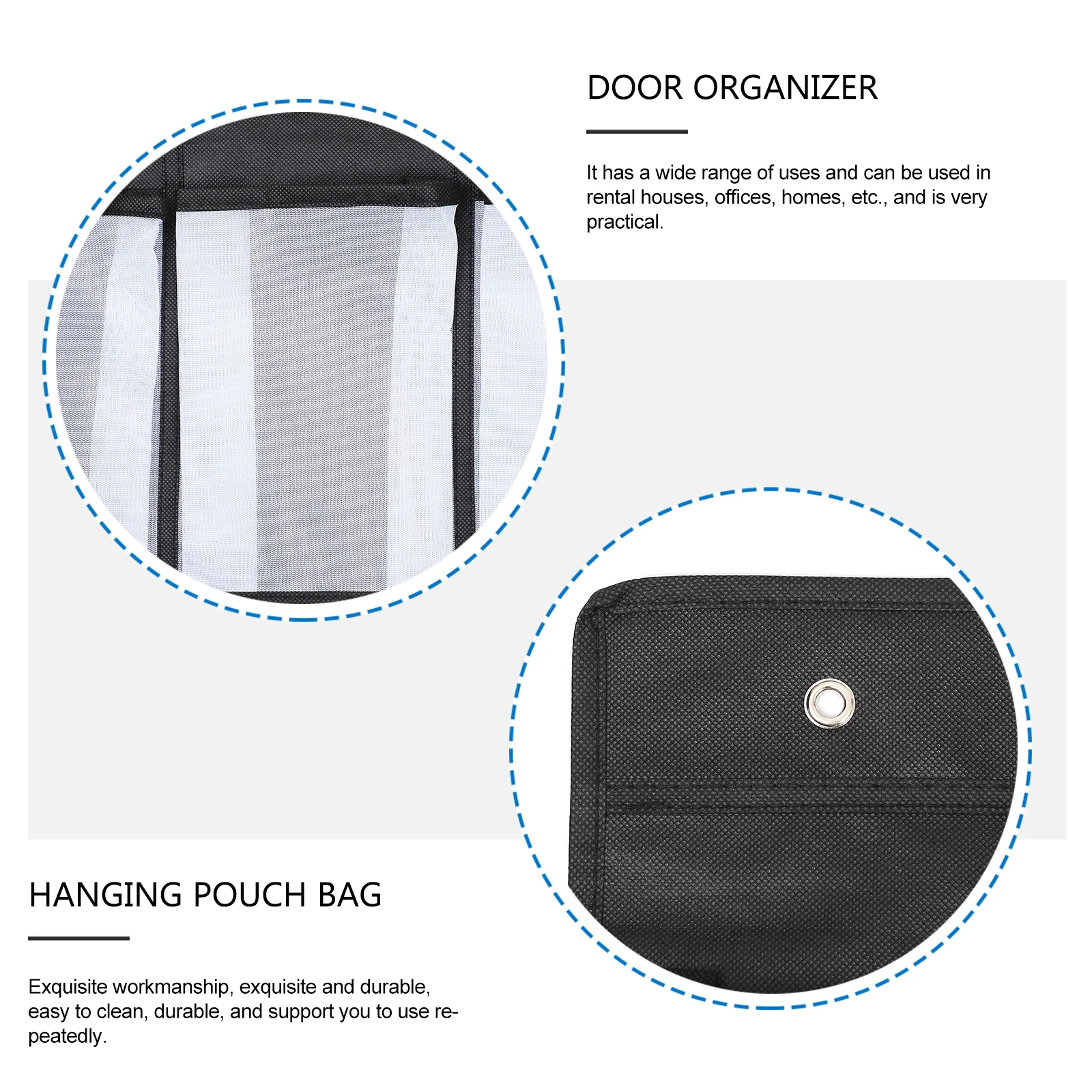 

1Set Rear Seat Storage Bag Hanging Organizer Multi-Pockets Non-Woven Fabric Home Door Back Sundries Holder
