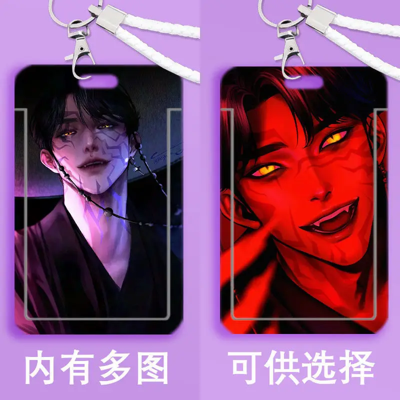 

Movie K-Pop Demon Hunters Photo Card Holder Bus Cards Sleeves Supplies Anti-lost Keychain Protective Case Bag Cute Birthday Gift