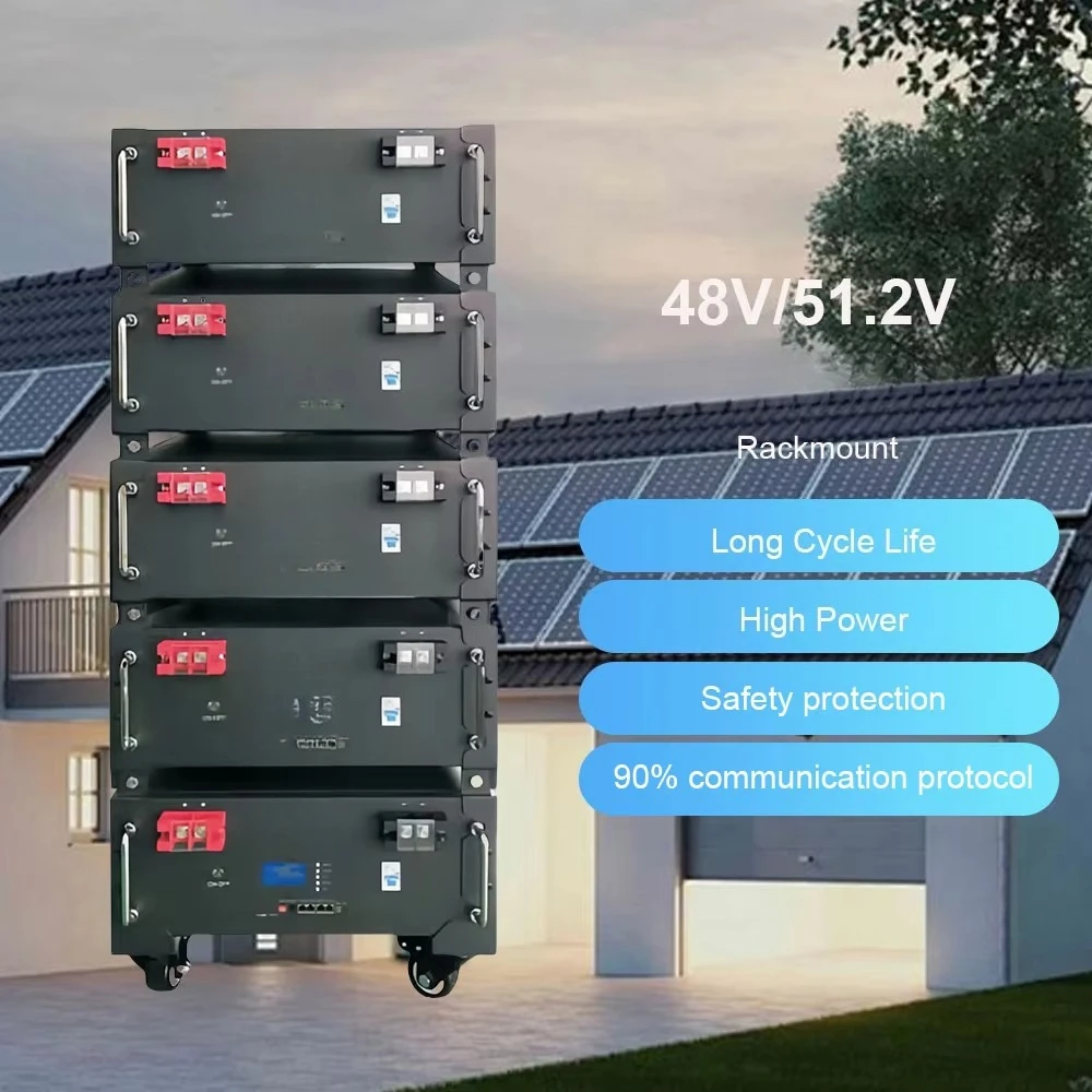 High Quality 51.2V 5kwh 10kwh Battery Rackmount Module CAN Communication Solar Energy Storage System for Home