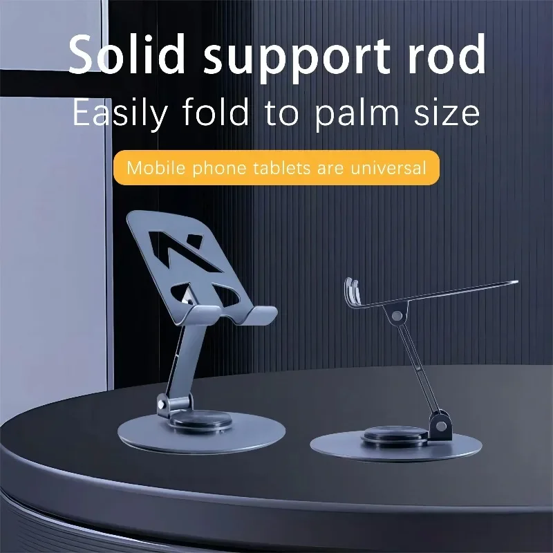 Portable Tablet Holder 360° Rotation Folding Lazy Desktop Live Mobile Phone Stand Mount Bracket for IPad IPhone 15 Xiaomi