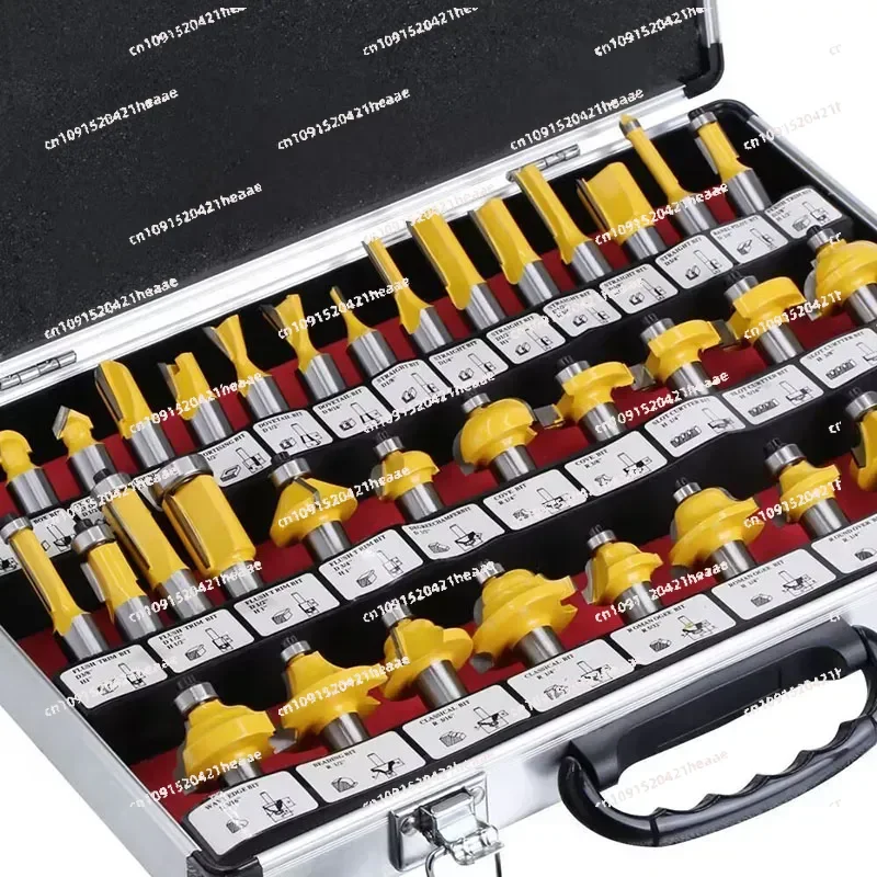 Suitable for 35PC 8mm Shank Carbide Router Bit Set Wood Woodworking Trimming Forming Milling Carving Cutting Tools.
