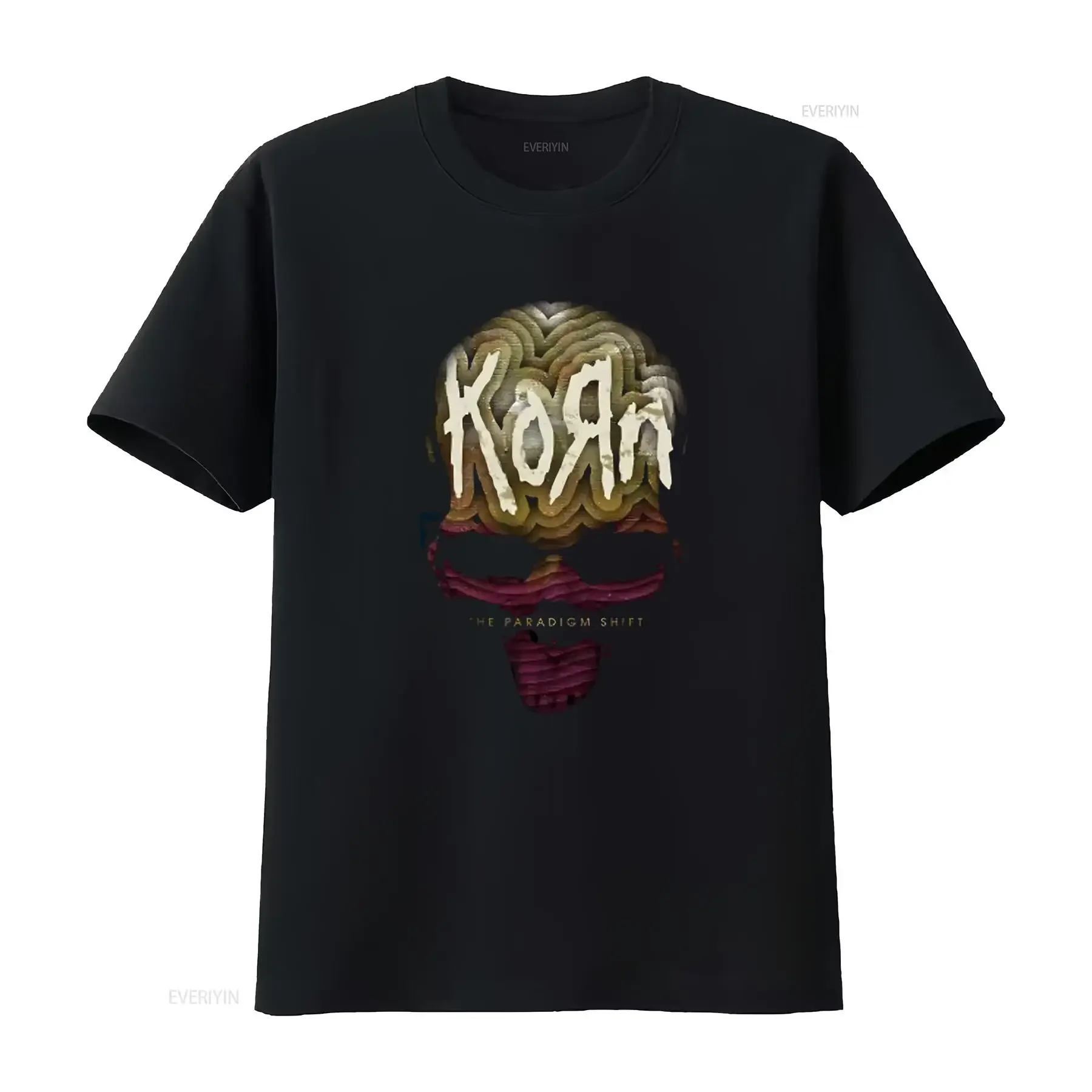 Korn The Paradigm Shift T Shirt Rock Band Inspired Design for Music Fans vintage Washed homme Stylish Versatile streetwear