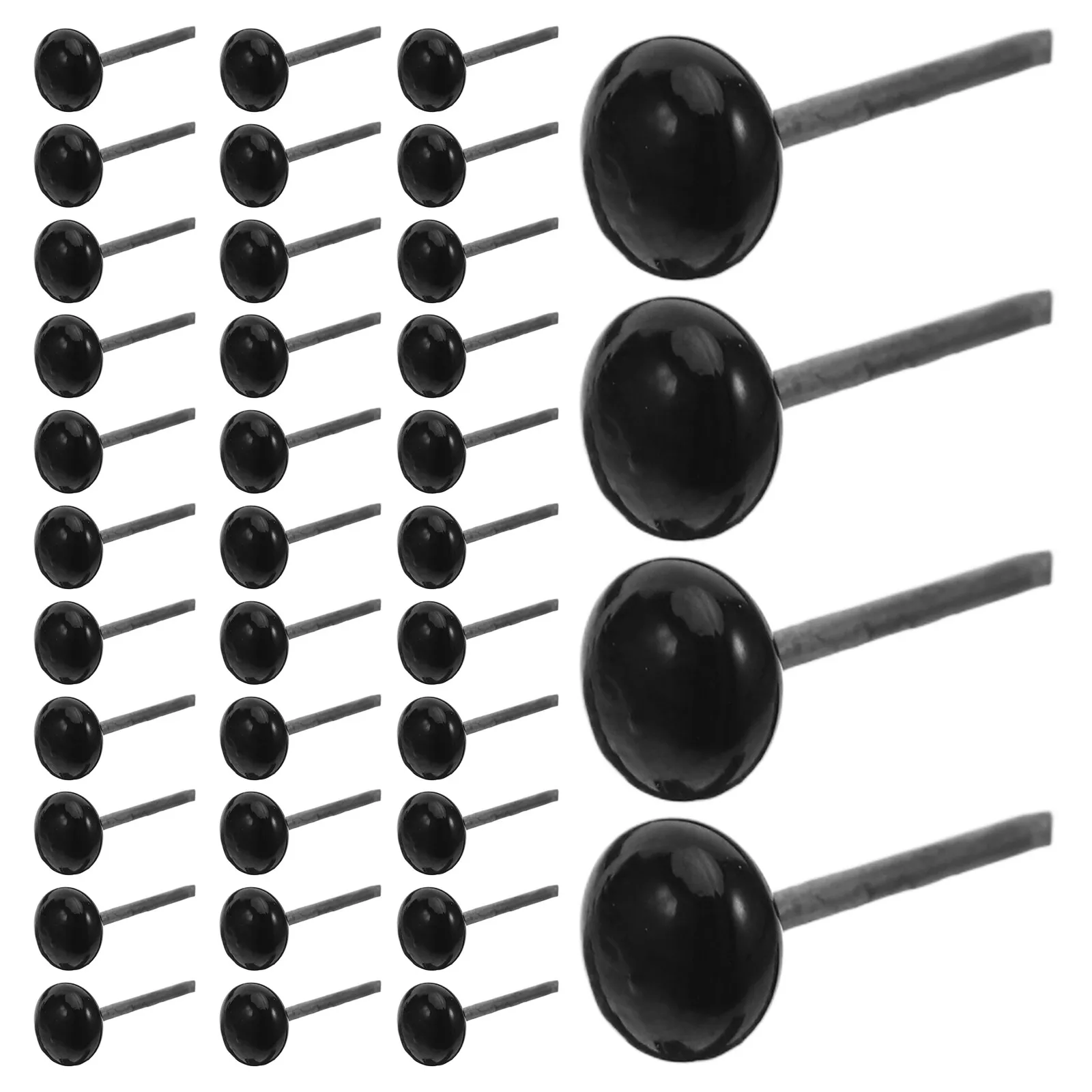 

100 шт. 5 мм черные стеклянные безопасные глазки для рукоделия, круглые глаза для игольного валяния, вязания крючком, изготовления животных, поделок своими руками, мягких игрушек