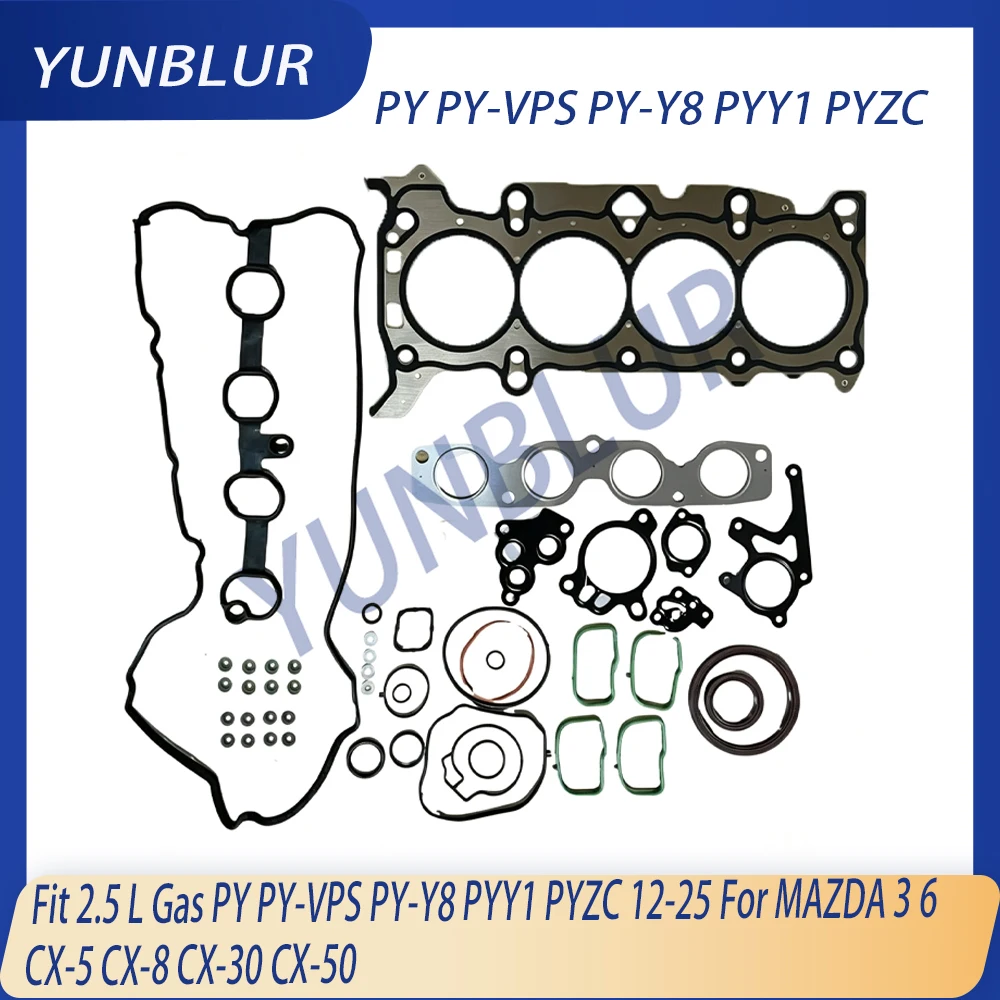 PY0110235 Engine Parts Full Gasket Set Fit 2.5 L Gas PY PY-VPS PY-Y8 PYY1 PYZC 12-25 For MAZDA 3 6 CX-5 CX-8 CX-30 CX-50