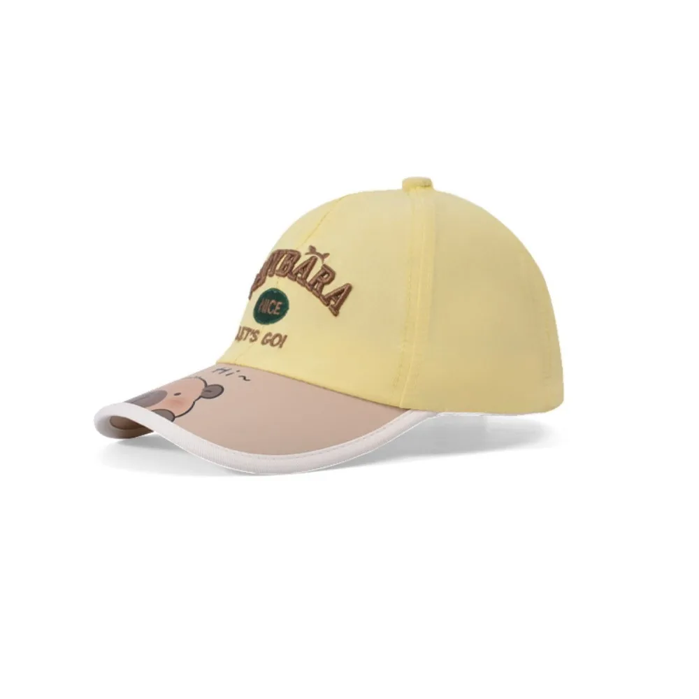 

Fashion Breathable Capybara Baseball Hat Thin Cotton Children Peaked Cap Anti-Splash Water Soft Cartoon Sunshade Hat Summer