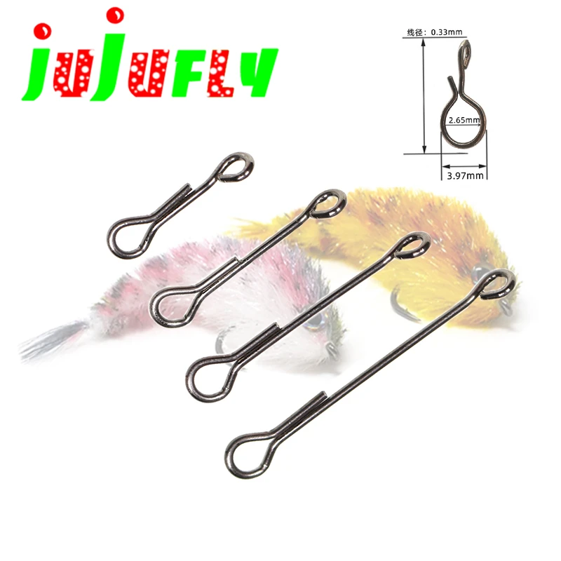 jujufly 30pcs multi-jointed streamer fly tying spine shank chocklett's articulated fish spine stainless steel fly tying material