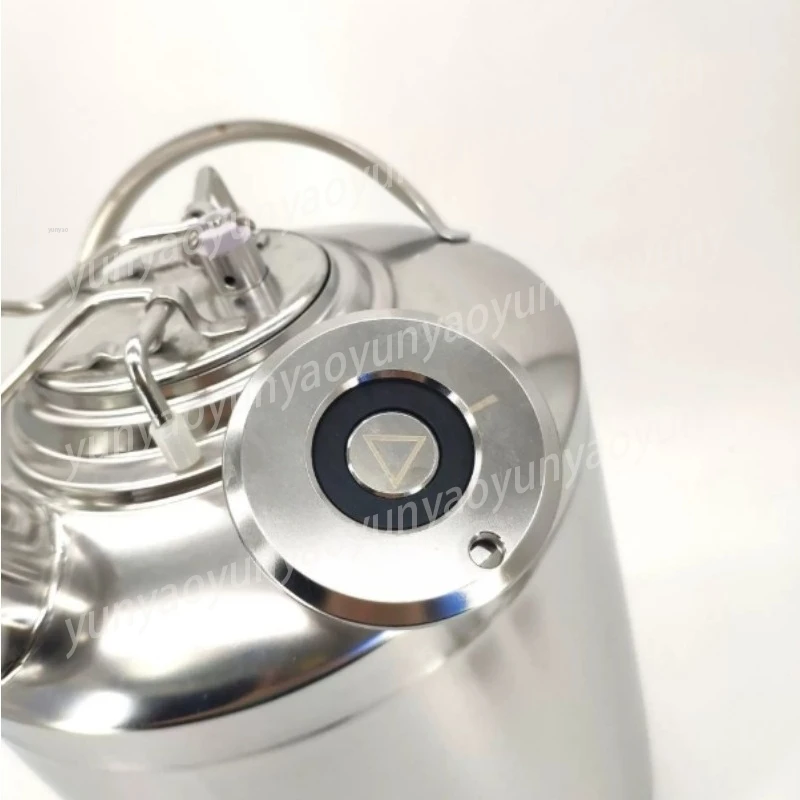 304 Stainless Steel 10L Draft Beer Cleaning Barrel Double Head Pipe Brewing Sanitation Equipment