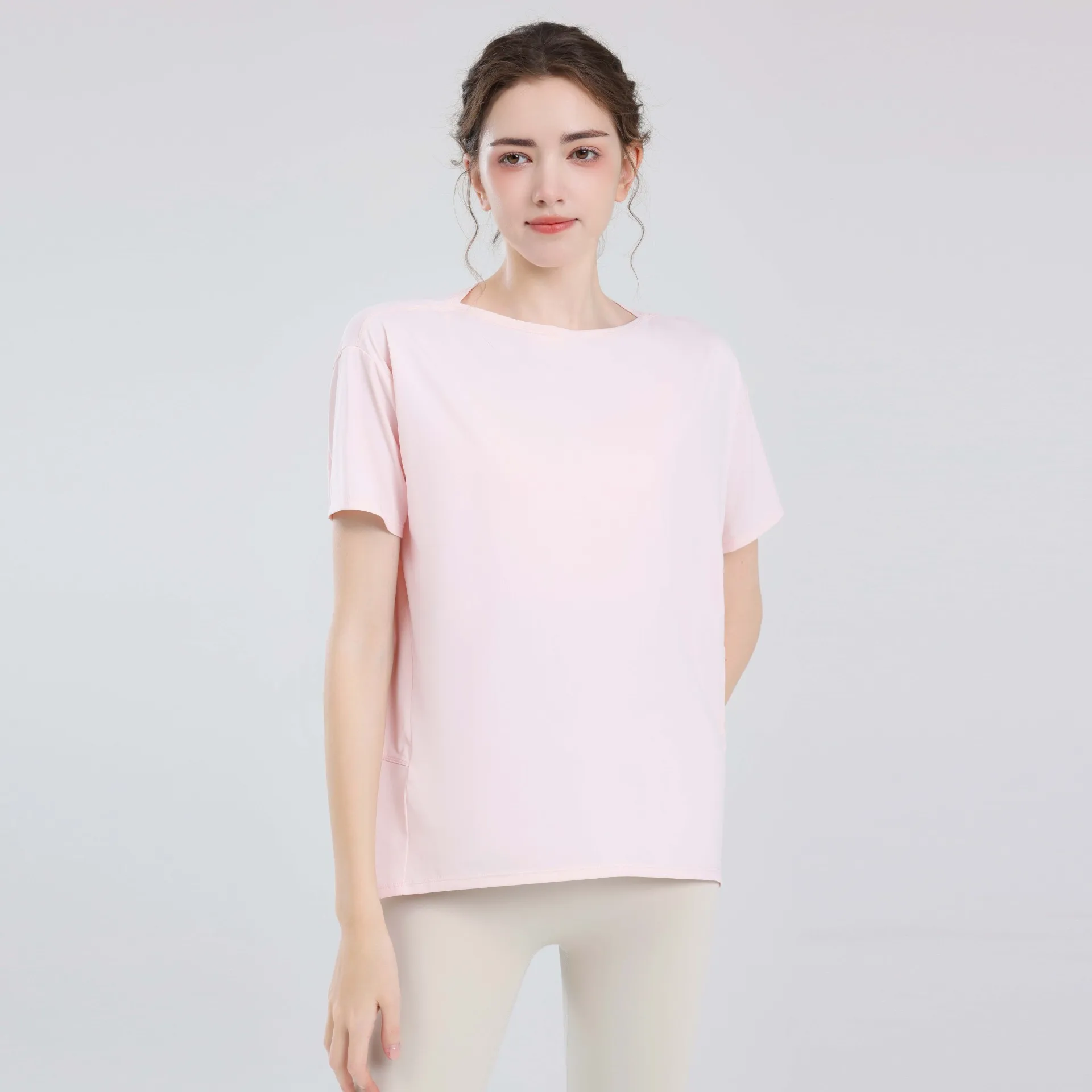 Спортивный жилет, женский свободный чехол, тонкий топ для йоги, футболка, летняя тонкая тренировочная футболка для фитнеса с коротким рукавом