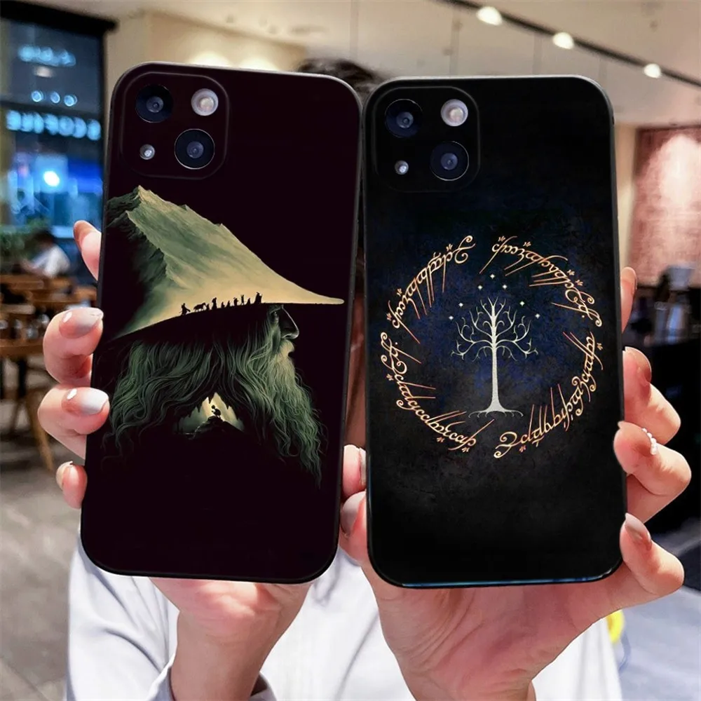 Movie The L-Lord of the R-Rings Phone Case For iPhone 14,13,12 Mini 11 Pro XR,X,XS,MAX 6S,7,8 Plus Silicone Cover Soft black