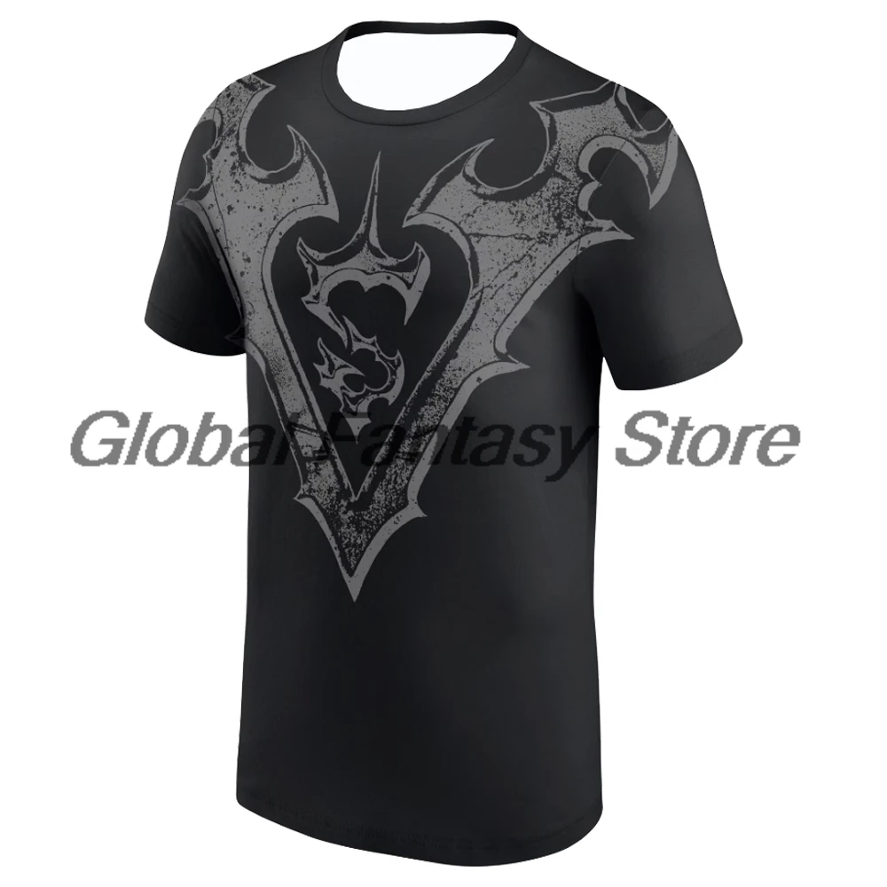 Men's Black Stephanie Vaquer Logo T-shirt Crewneck Short Sleeve Polyester Tee Women Outdoor Streetwear Tops