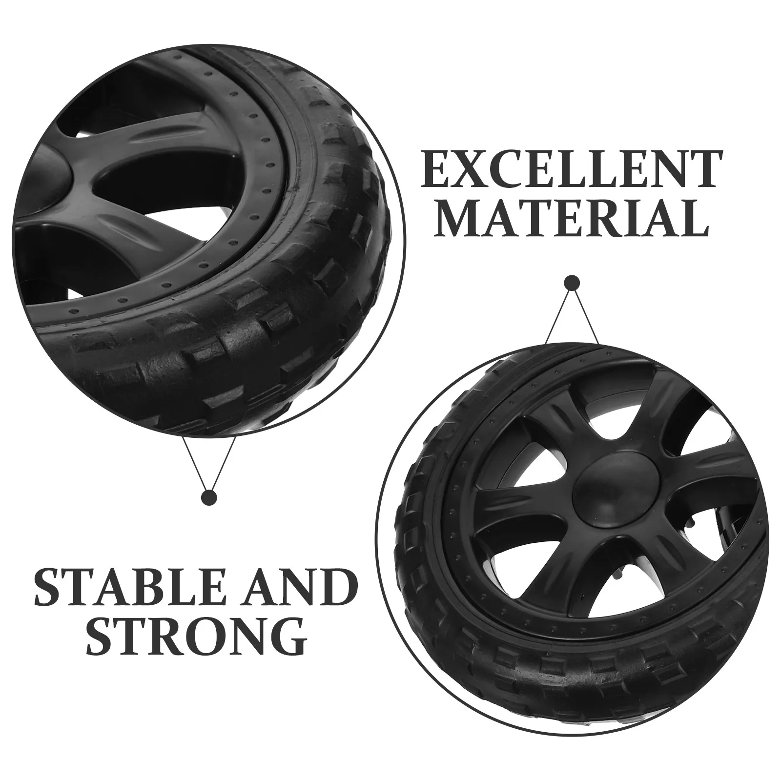 2Pcs Plastic Shopping Cart Wheels Replacement for Grocery Trolley Folding Basket Carts Strong Bearing Capacity Wear Resistant