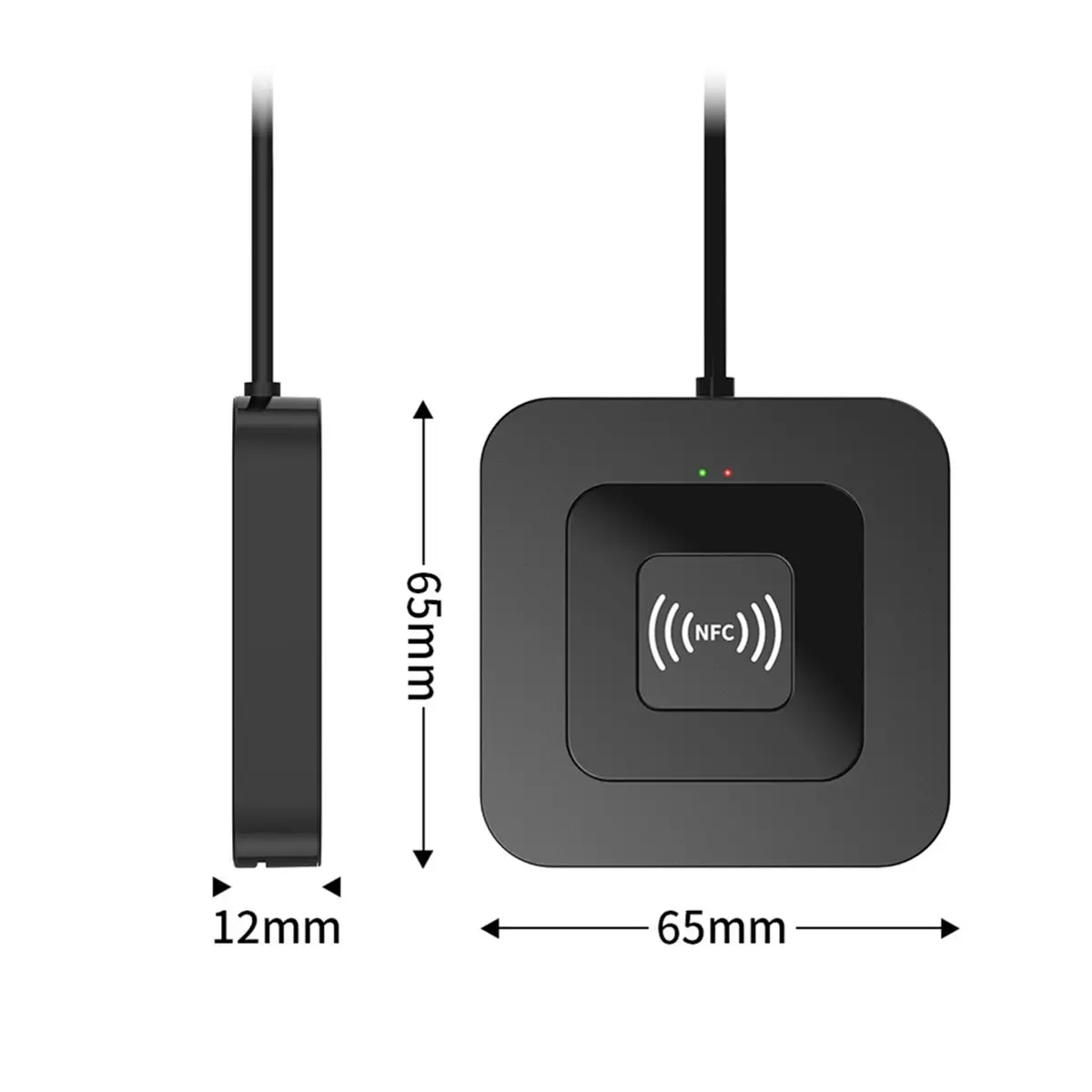 DT81 USB 2.0 Smart Card Reader 2-in-1 IC Card Reader with Contact and NFC for Bank ATM Tax Reporting
