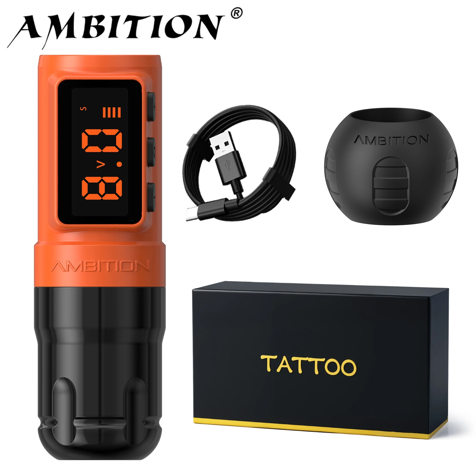 

Ambition Bolt-X Direct Drive Tattoo Gun Coreless Motor Tattoo Machine Pen 1600mAh Wireless Power Supply Permanent Makeup For Art