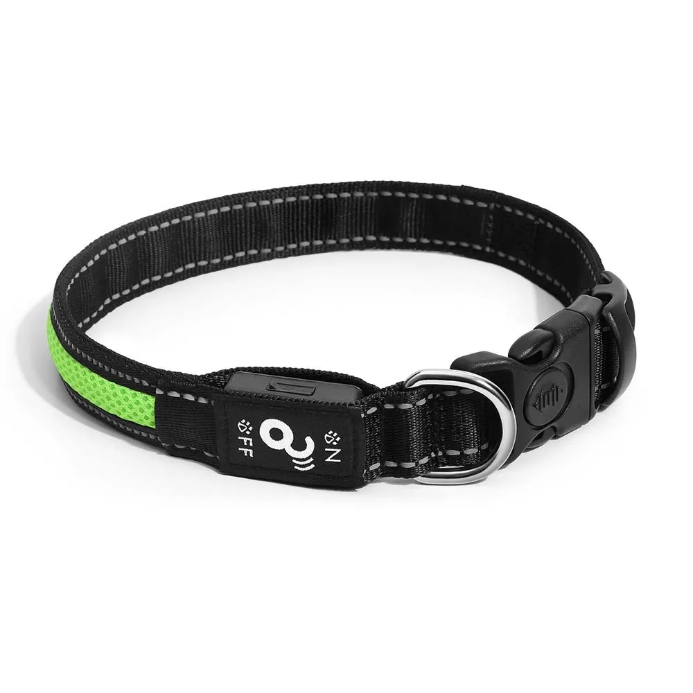 LED collar 3 Functions Green Tam. P Mimo - PP338