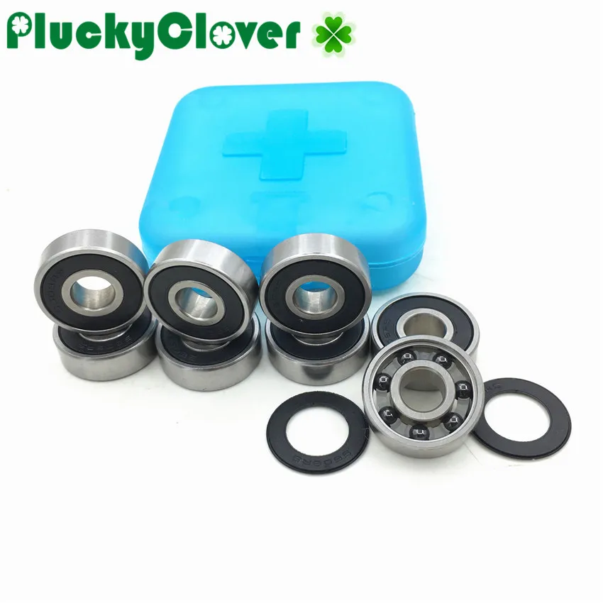 8pcs Waterproof Skateboard Bearing Ceramic Ball 608 Anti-water Stainless Steel Bearing 608 for Longboard Double Rocker Scooter