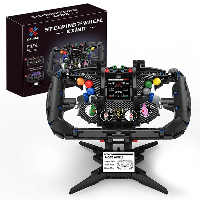 96253 867pcs Supercar V12 Steering Wheel Model Kit Creative Small Building Blocks