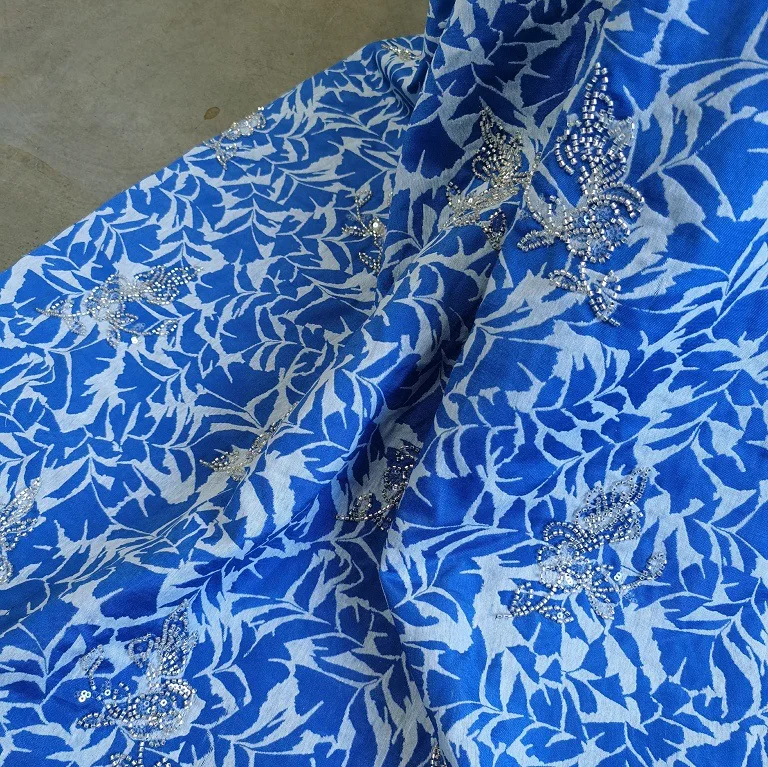 

Великолепная ткань, вышитая бисером и пайетками для женской одежды, платьев, рубашек, швейных материалов из ткани своими руками.