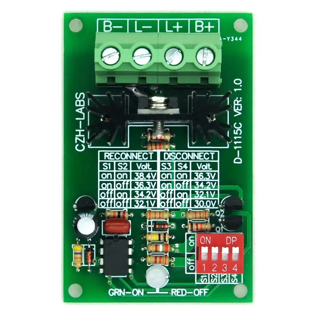 

CZH-LABS Low Voltage Disconnect Module LVD, 36V 30A, Protect/Prolong Battery Life.