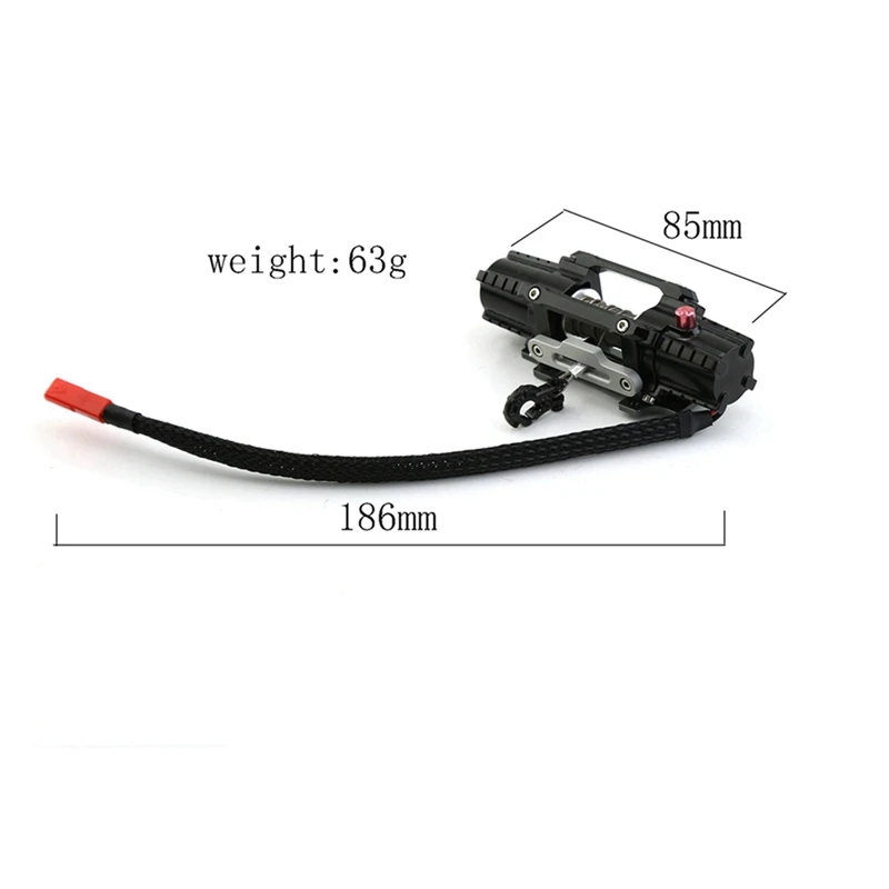 Dual Motor Metal Simulated Winch For 1/8 1/10 RC Crawler Car Axial SCX10 TRAXXAS TRX4 RC4WD D90 Upgrade Parts