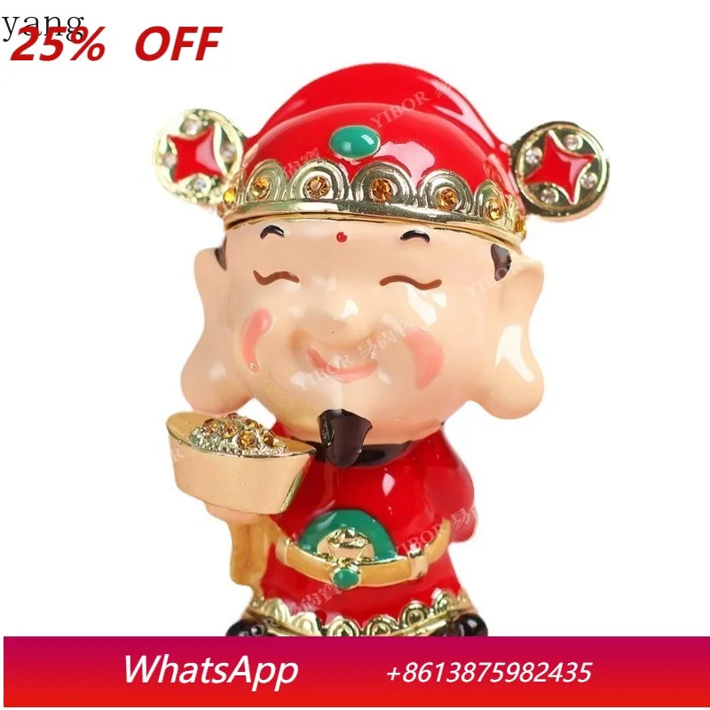 

CX Enamel Jewelry Box Creative Home Lucky God of Wealth Small Ornament
