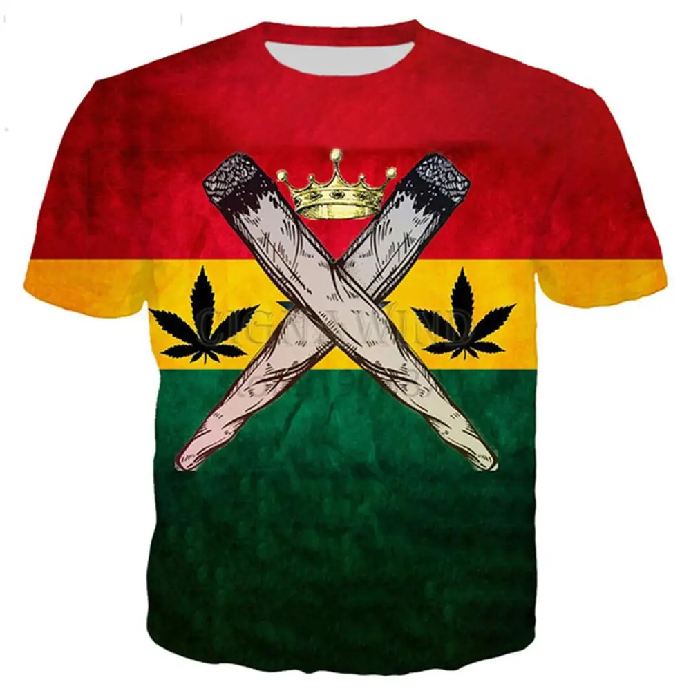 2022 persönlichkeit hit neue klassische BoB Marley Unkraut T-shirt männer und frauen 3D gedruckt neuheit mode T-shirt hüfte hop streetwear