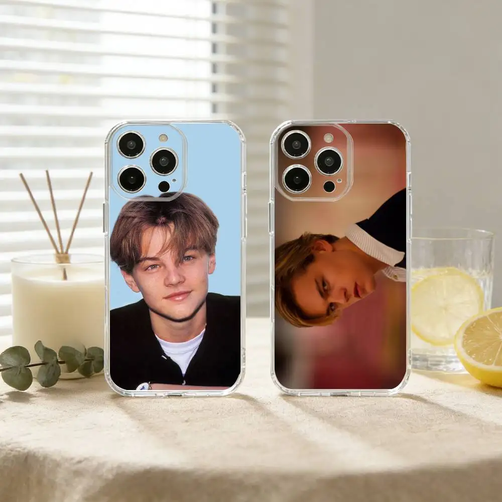 

90s Retro Style Leonardo DiCaprio Phone Case For iPhone 17 16 15 14 13 12 11 Mini Pro Max Plus Transparent Cover