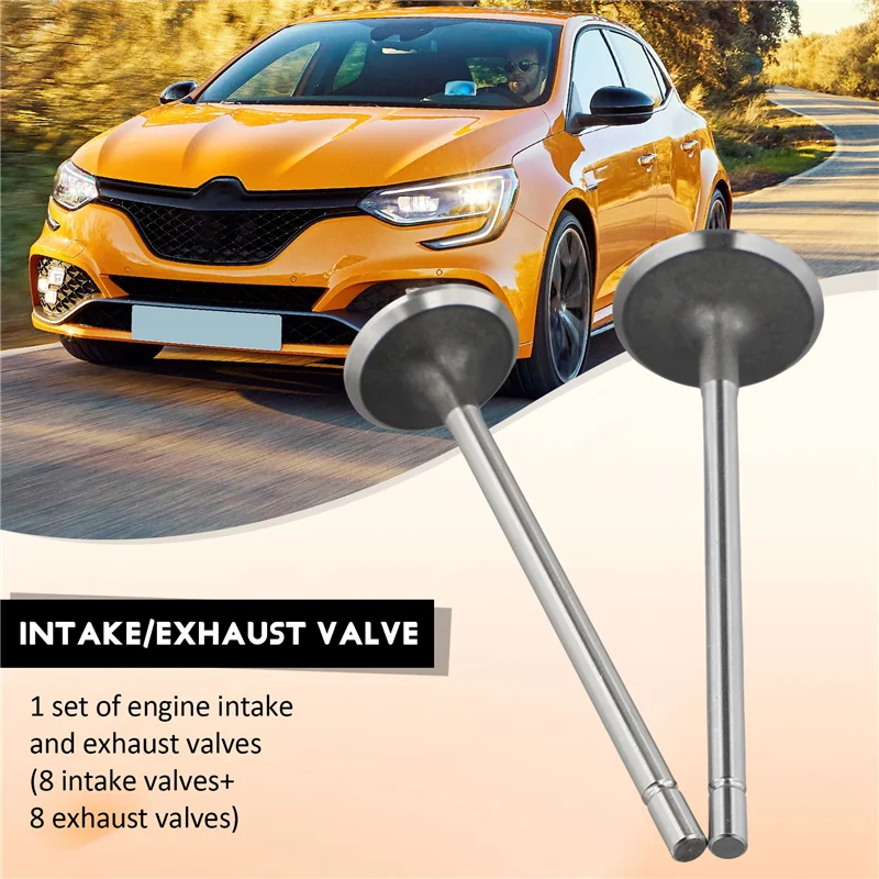 Automobil Motor Einlass Auslass Einlass Ventil Kit Für Renault Clio Megane Laguna Scenic Kangoo Modus 1,4 7701471354 Teile