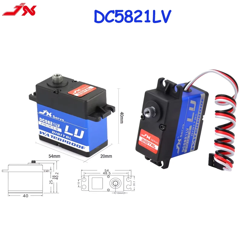 JX DC5821LV Servo 21KG Waterproof Core Full Metal Gear 1/8 1/10 Scale RC Car Buggy Crawler TRAXXAS RC4WD TRX-4 SCX10 D90