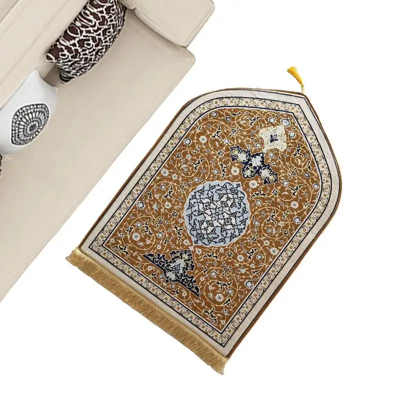 

Prayer Mat For Women Irregular Knees Sponge Mat Luxury Soft Printed Floor Carpet Non-Slip Knees Rug For Men & Women