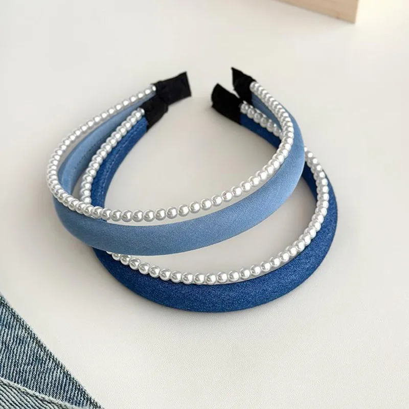 

Новая двухслойная джинсовая цветная повязка на голову с высококачественным и стильным ощущением, с аксессуаром для повязки на голову.