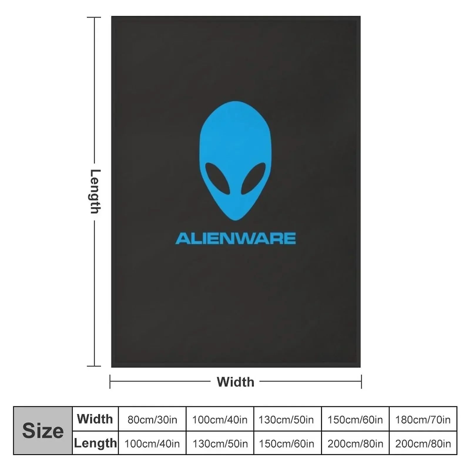 BEST SELLER - Alienware Merchandise Essential T-Shirt Throw Blanket Thermals For Travel Blankets For Bed Hair Blankets