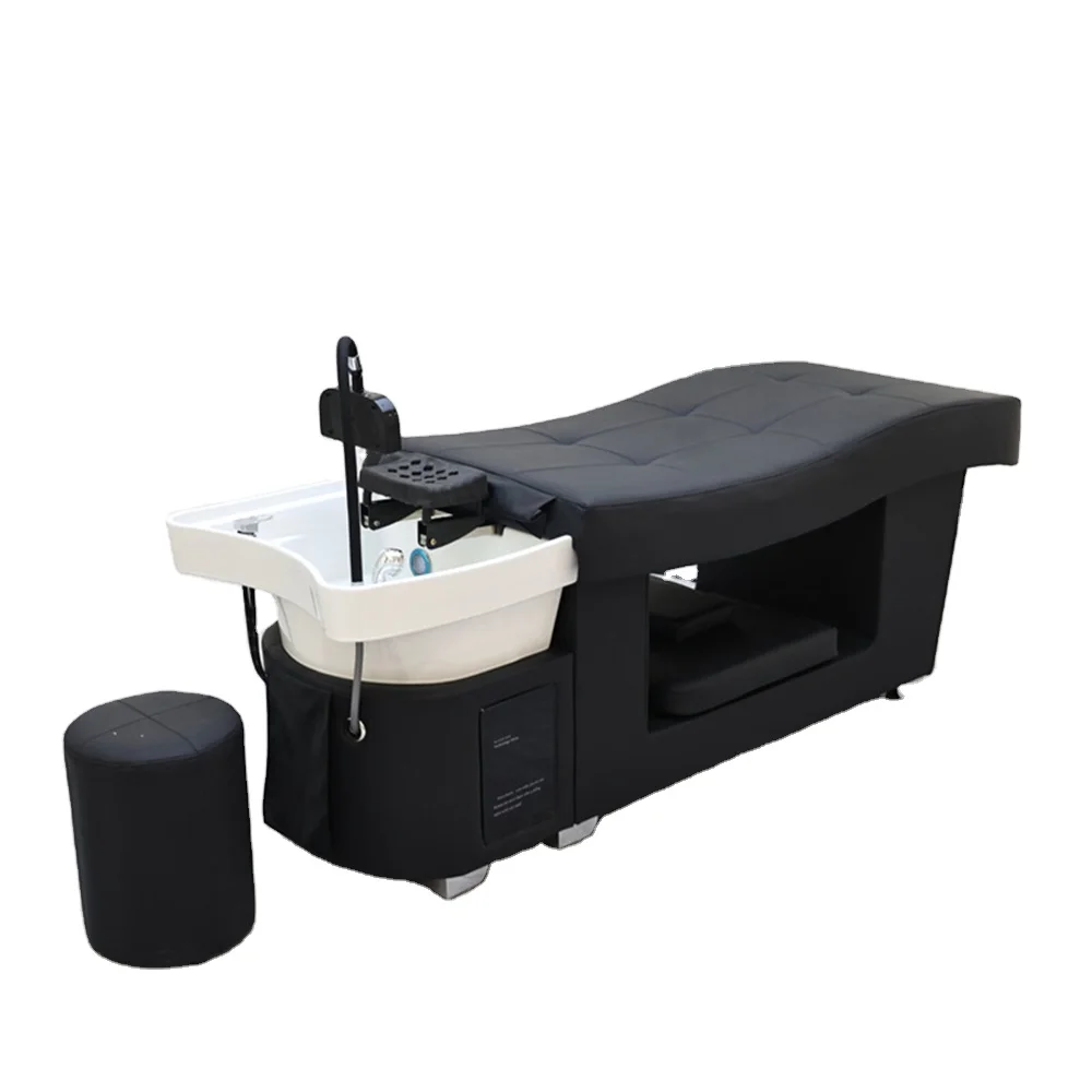 Plumbed Shampoo Bed Water Circulation Waterfall Hair SPA Equipment Head Therapy Salon Table Global Machine on Sale
