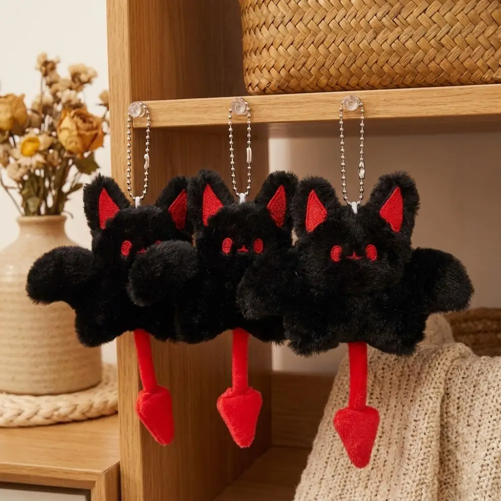 Portable Little Devil Bat Keychain Room Decor Novelty Bat Keychain with Wings Soft Animal Funny Bat Bag Charm Holiday