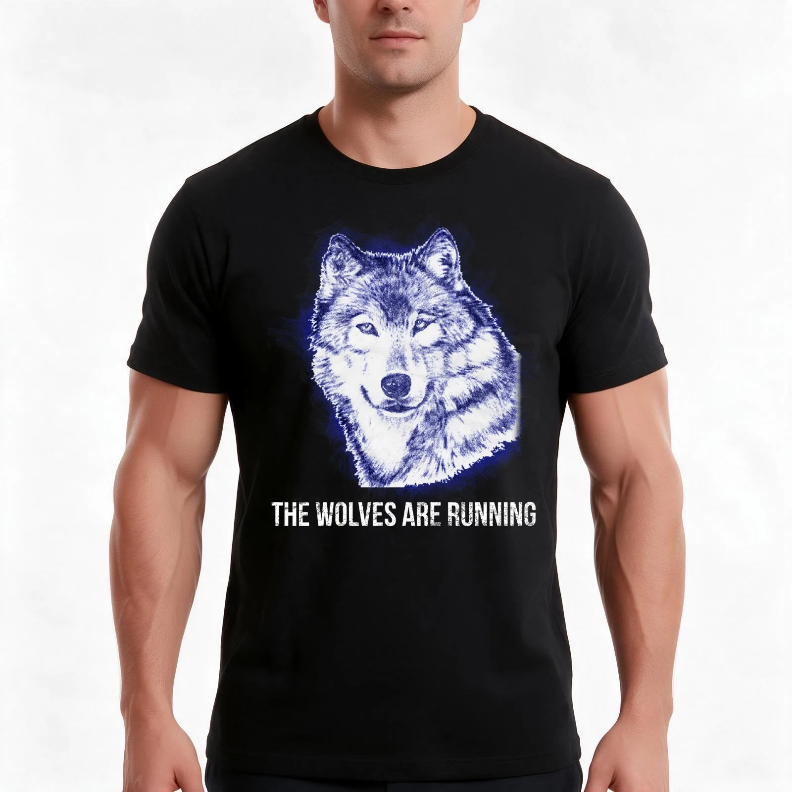 Box Of Delights:The Wolves are Running Vintage Pen Sketch-Box Of Delights T-Shirt, Summer Casual Cotton Tee, Unisex Men Women