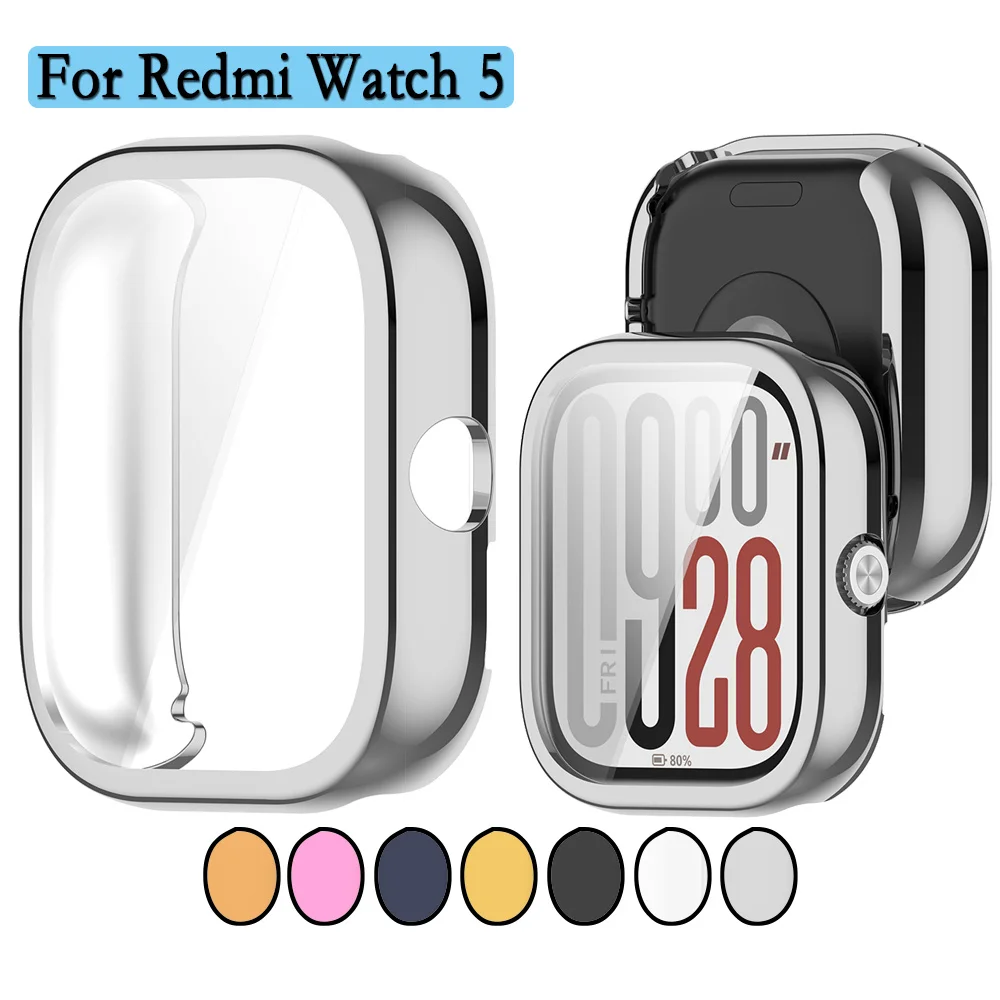 For Redmi Watch 5 Shell Durable and Soft TPU All-Inclusive Protective Watch Cover Protection Frame Case For Redmi Watch 5