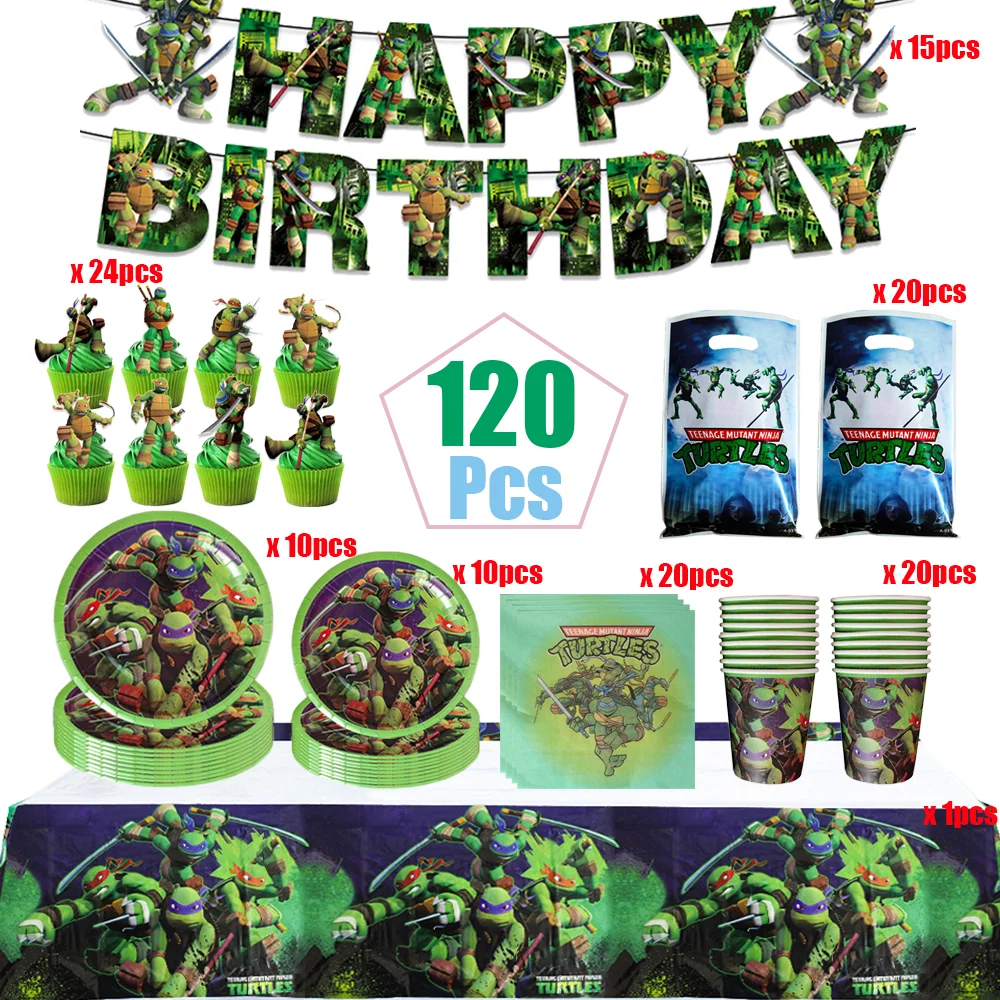 Cartoon Turtlei Geburtstagsparty-Dekoration, Geschirr, Tischdecke, Tasse, Teller, Serviette, Ballon, Babyparty, Partygeschenke, Zubehör, Geschenke – Detail 3