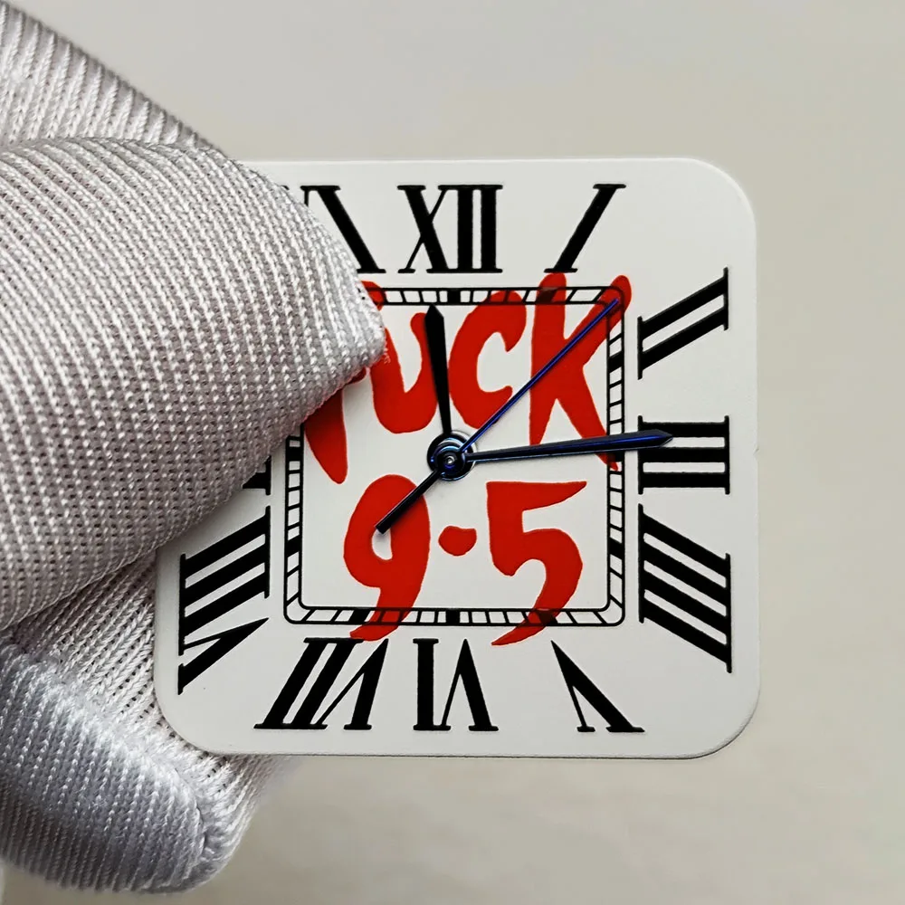 Hot selling NH35 square dial 9.5 dial 27mm dial Roman men's watch dial accessories, suitable for NH35 movement watch accessories