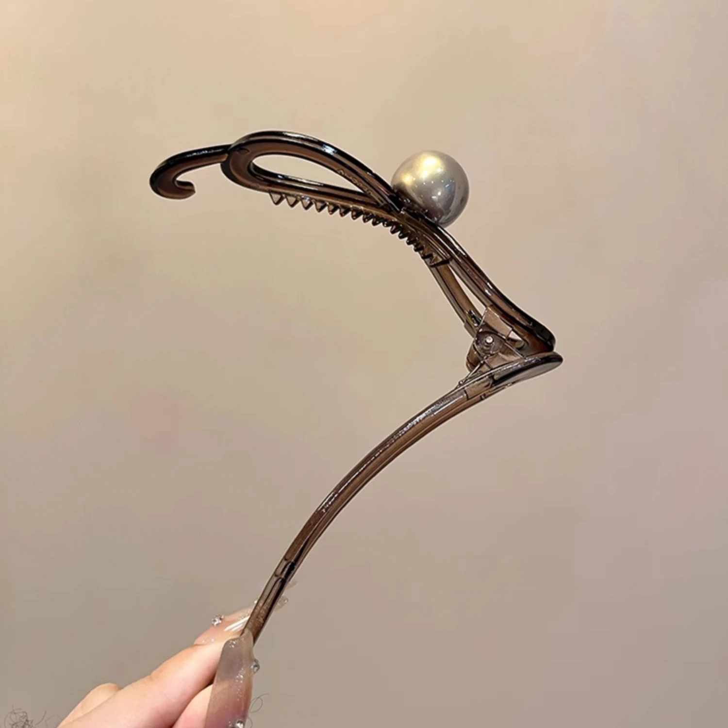 Neue gedrehte Haarspange aus Kunststoff, Imitationsperle, Haarnadel, gedrehtes Design, Haarnadel, Haarspangen, Damen-Haar-Accessoires – Detail 7