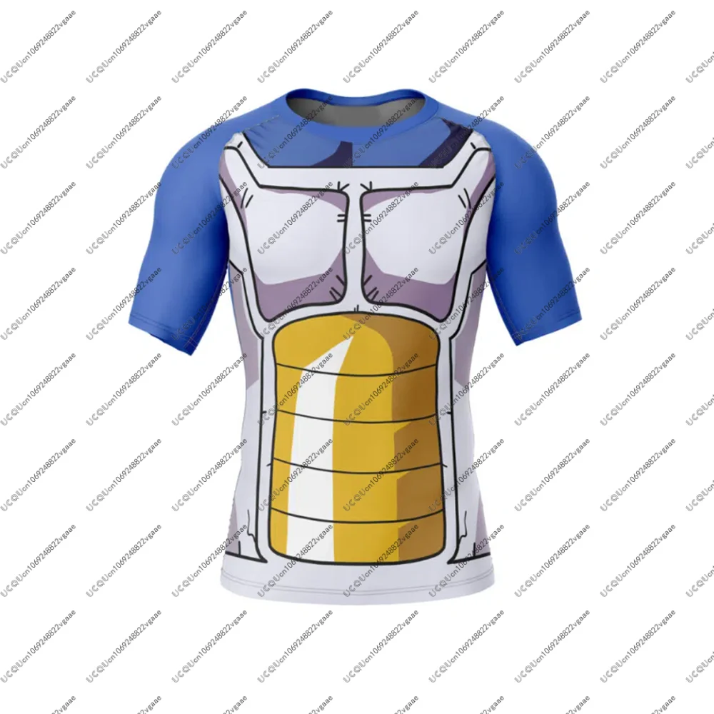 فيغيتا معركة البدلة لعبة دراغون بول Z ملابس رياضية قصيرة طفح الحرس تي شيرت السراويل البرازيلي جيو جيتسو الصالة الرياضية مجموعة غوكو الرجال تي شيرت الملاكمة