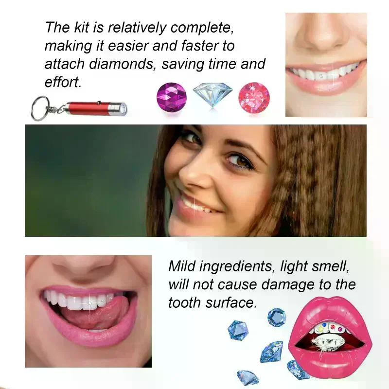 DIY Tooth Jewelry Kit European and American Style Hip Hop Style Tooth Diamond Jewelry DIY Tooth Diamond Set