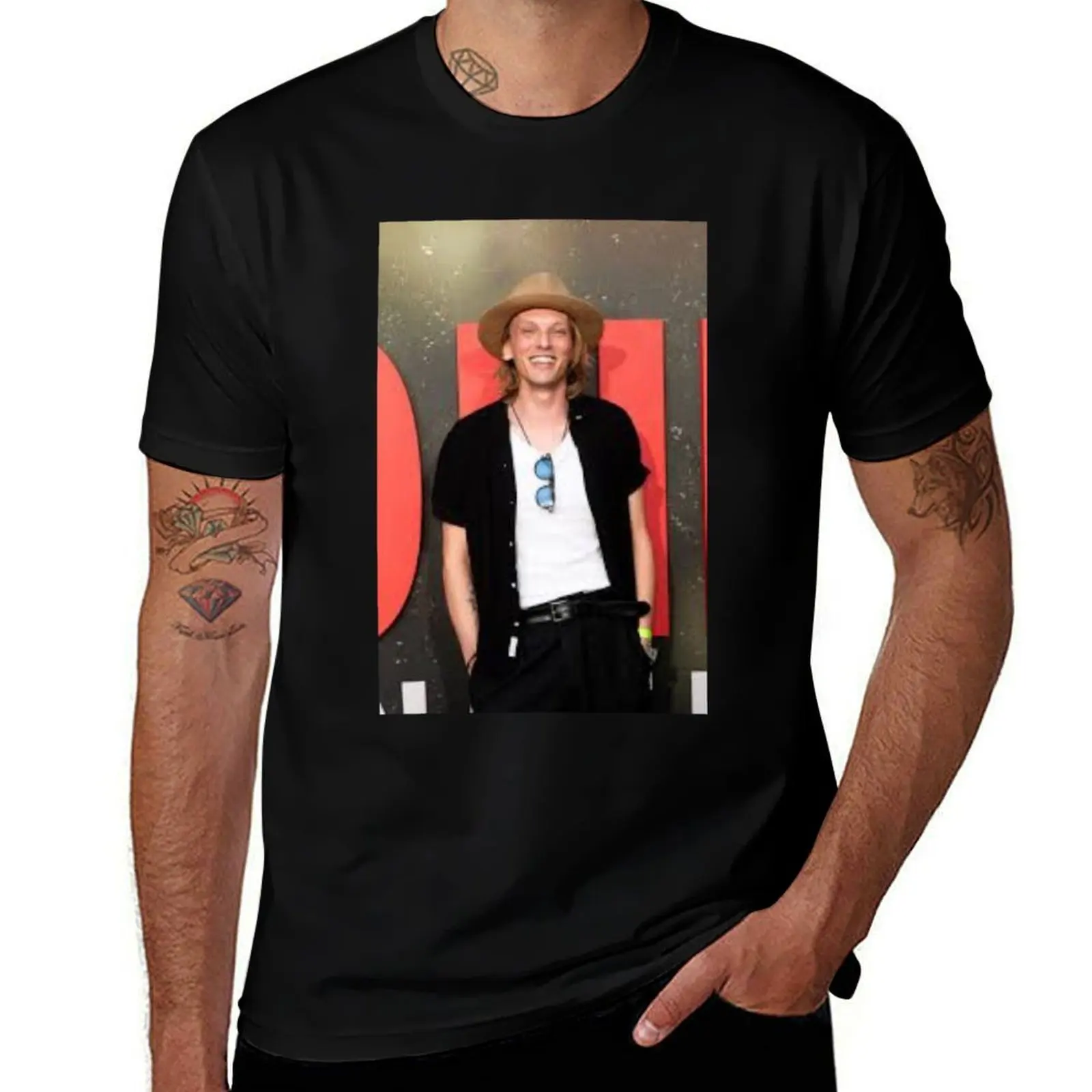 

Jamie Campbell Bower T-Shirt t shirts for man cotton soft anime t shirts for man T-Shirt