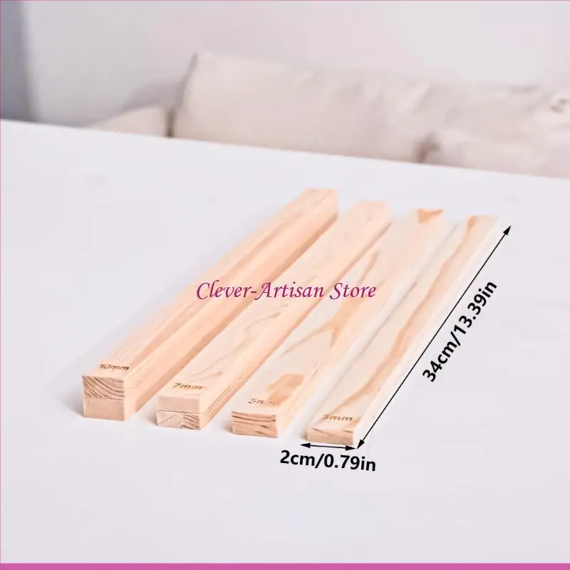 E06B 8PCS 3/5/7/10mm木材ローリングピンガイド陶器ポリマー粘土の厚さのための陶器ツールクレイツールマッドボードツール