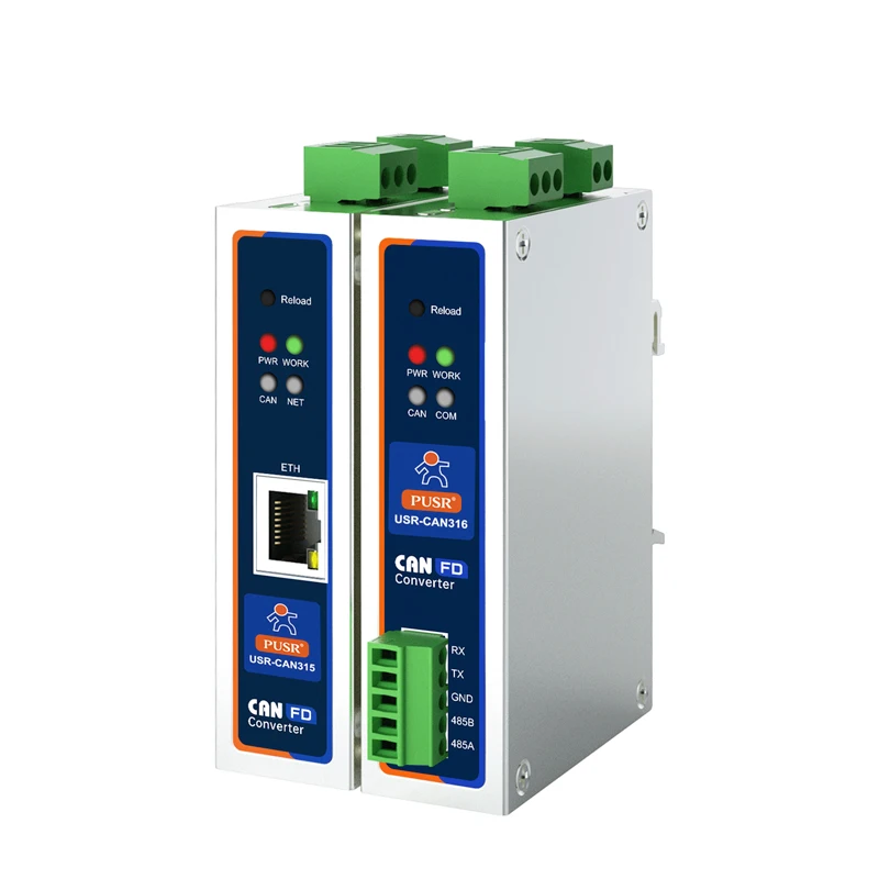 

Преобразователь протокола PUSR CANFD CANFD в Ethernet CANFD в RS485 RS232 Modbus RTU в шлюз Modbus TCP USR-CAN315/316