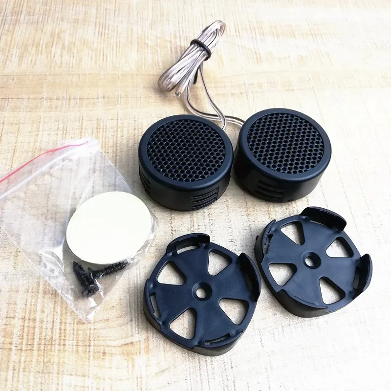 1 Pair Universal Car tweeter Buzzer Pressure Pad Type  1.5 Inch Piezo Small Treble with Base, Self-adhesive Sheet