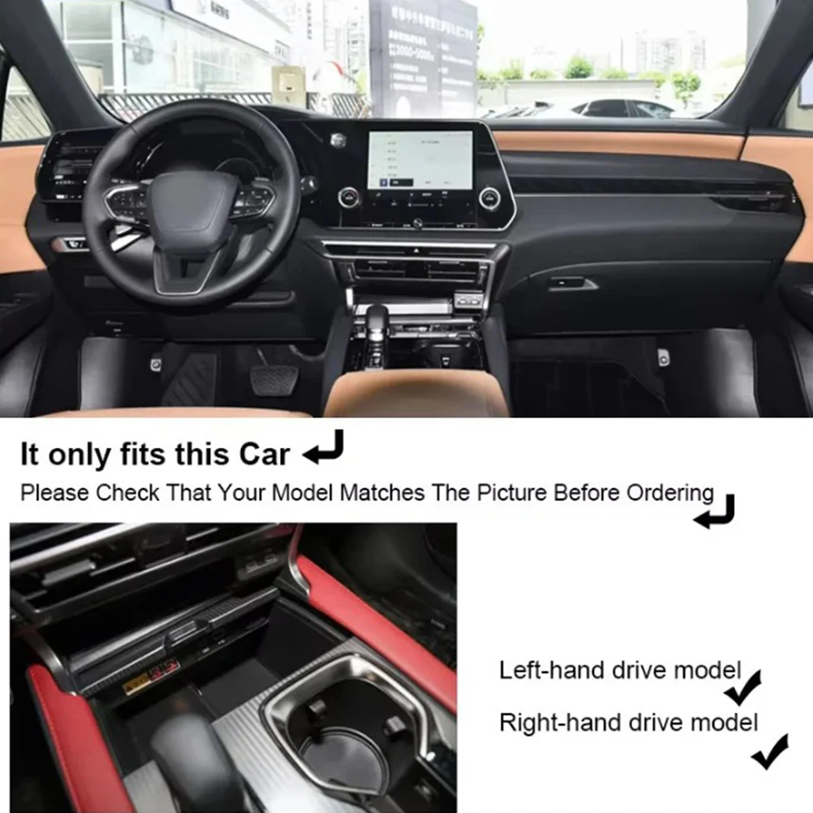 2 Din for Lexus RX 2023-2024 Car Wireless Mobile Phone Charger Center Console Storage 18W iphone fast charge plate holder