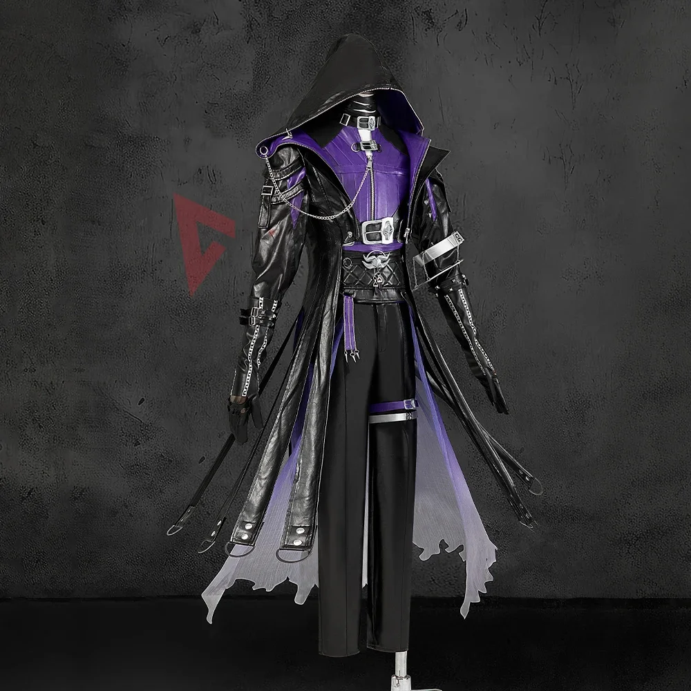 

Rafayel Cosplay Costume Love And Deepspace Abysswalker Uniform Trench Earrings Ring Mask Props For Women Men Halloween