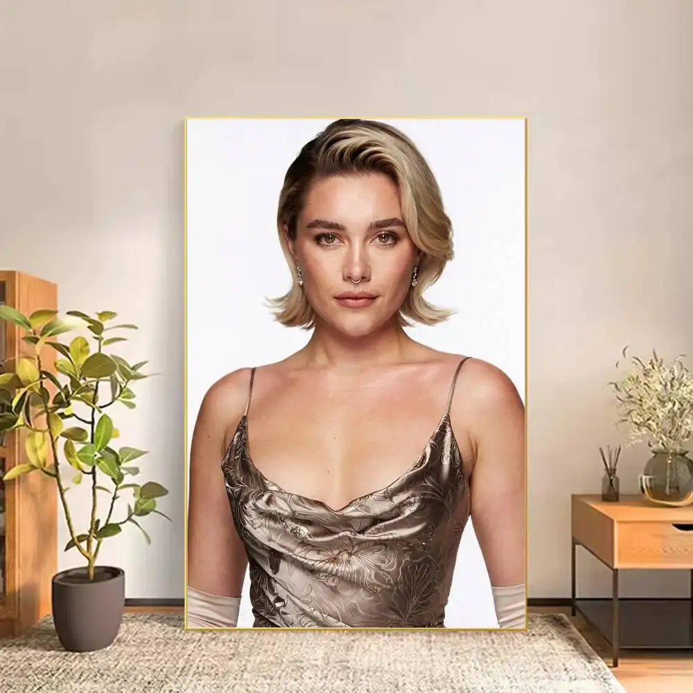 Actress F-Florence Pugh Poster Versatile HD Waterproof Wall Art Self-Adhesive Decor for Any Space Ideal Gift