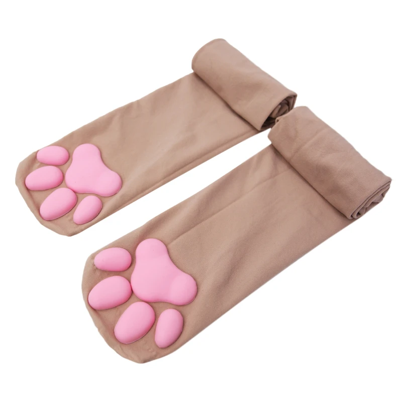 Zampa di gatto 3D Calzini per le donne Ragazze Kawaii Cat Claw Toe Berretti Regalo carino Lolita Zampa Pad Cosplay Zampa di gatto Pad Calzini alti