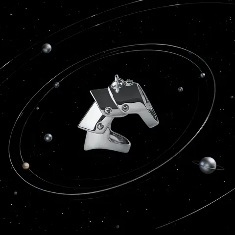 2025 Nuovo anello Saturno con armatura a quattro sezioni ARMOR in argento puro S925 per uomo e donna Punk